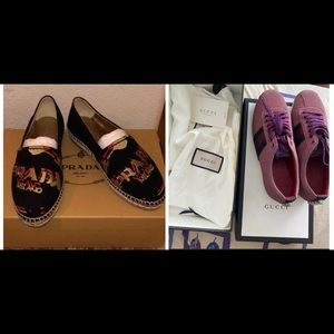 Prada flats and Gucci sneaker bundle!